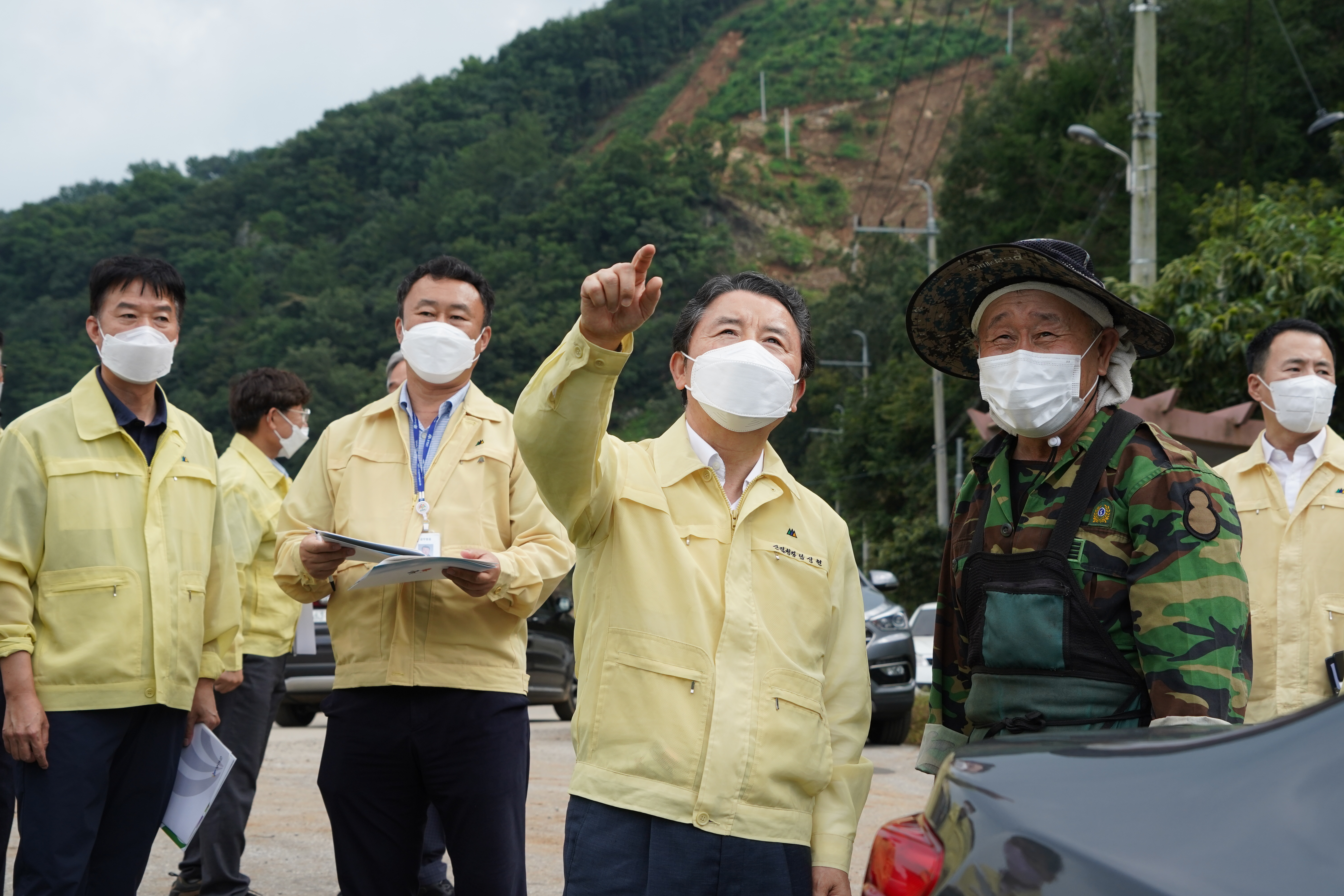 부여군 집중호우 피해 입은 밤나무 재배단지 현장 점검