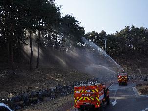 강릉국유림관리소, 도심형 산불진화훈련 실시