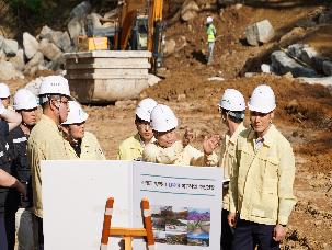 박은식 산림청장, 산사태 피해 복구현장 점검