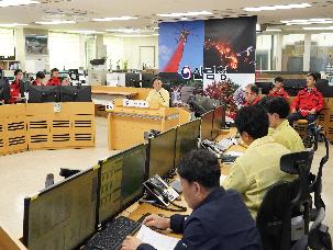 박은식 산림청장, 추석 연휴 비상근무 직원 격려